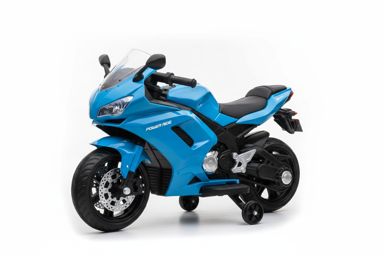 Moto Électrique Kids – Power Ride 12V (Bleue)